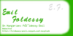 emil foldessy business card